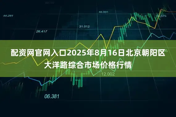 配资网官网入口2025年8月16日北京朝阳区大洋路综合市场价格行情
